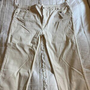Matilda Jane Clothing/Good Heart Womans Size 22 Slim Boyfriend Cream Jeans